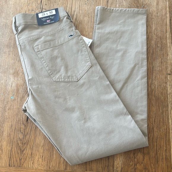 NEW Vineyard Vines Performance Pants 28x30 5 Pocket Chino Golf Stretch Nylon - Picture 1 of 6